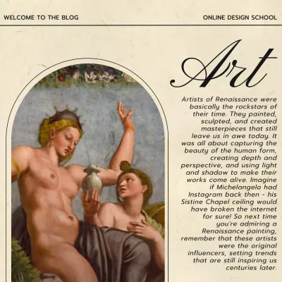 Beige Renaissance Art Advertisement Social Media Post