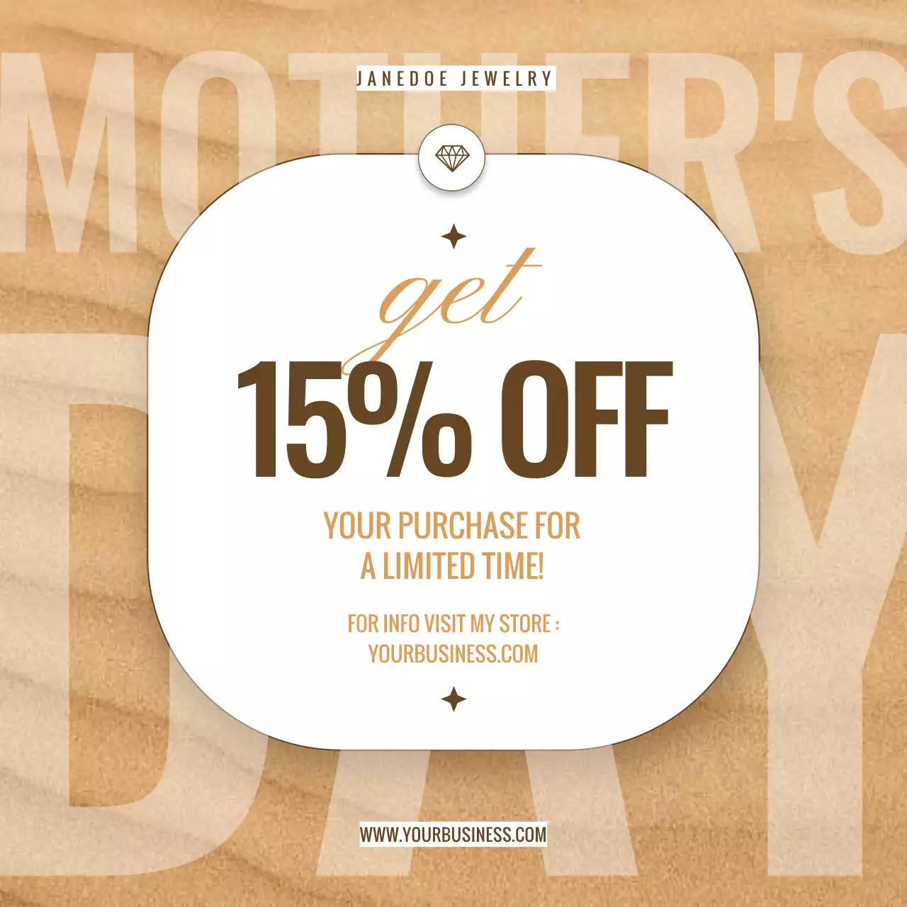 Beige Elegant Jewelry Promotion Social Media Post