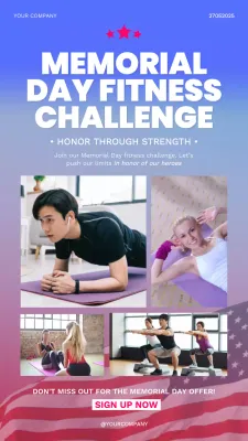 Blue Modern Fitness Promotion Instagram Post