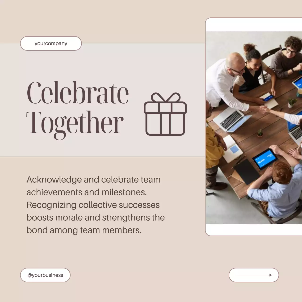 Beige Professional Teamwork Guide Social Media Post