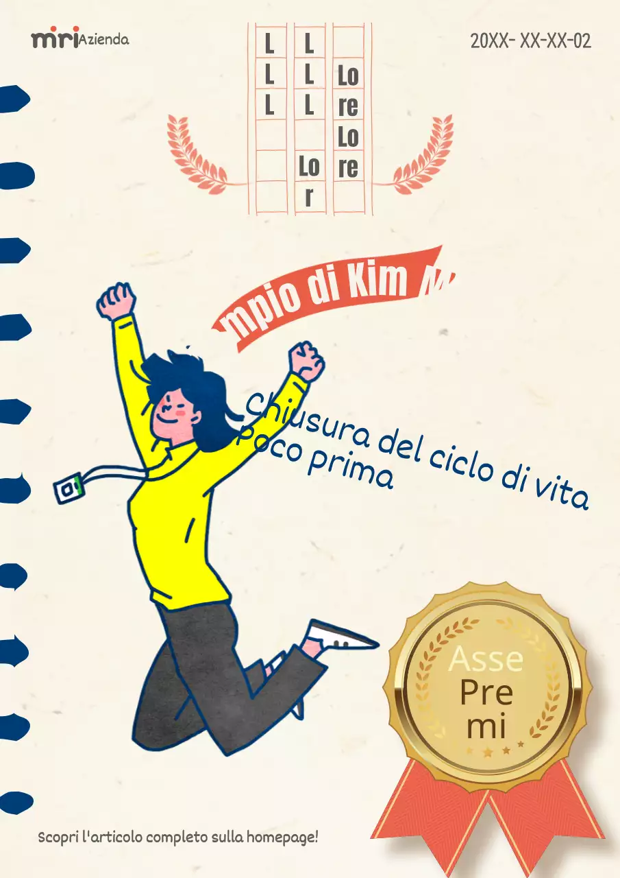 Annuncio dei vincitori di un concorso semplice con sfondo avorio