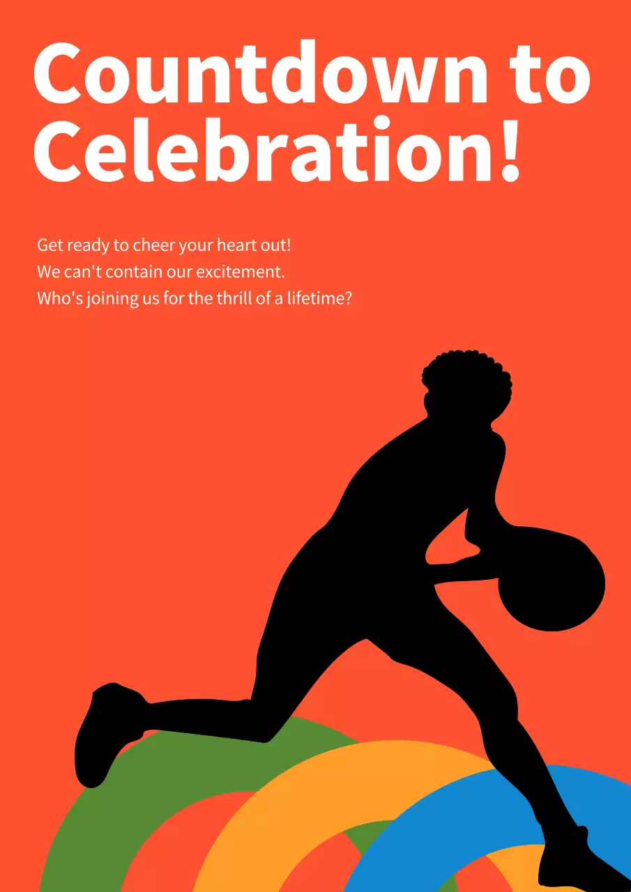 Blue and orange modern convention award promotion template