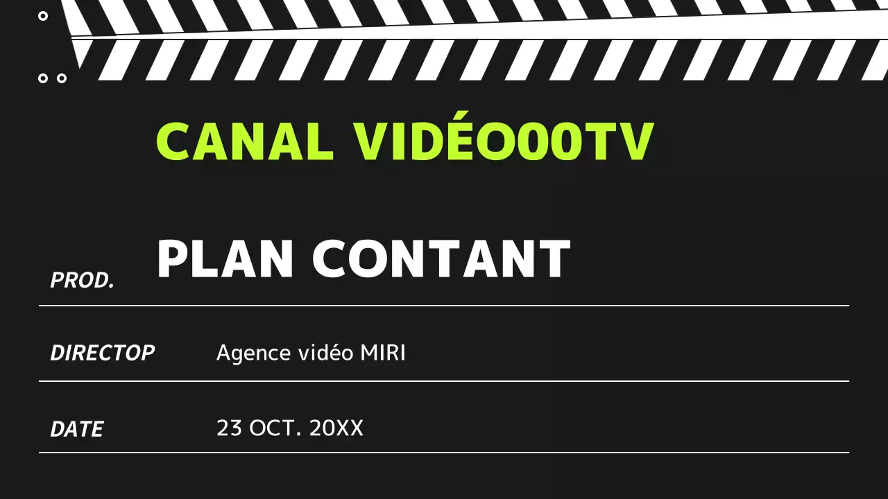 Plan de contenu d'une chaîne vidéo simple en noir et blanc