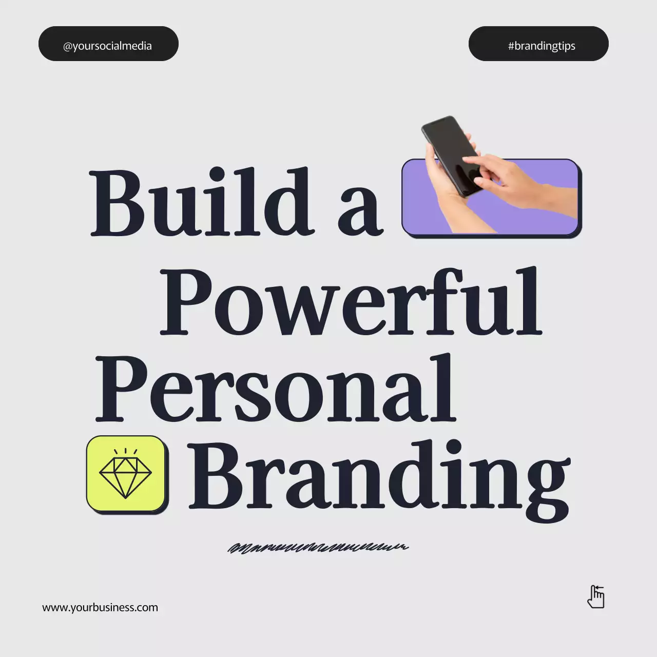 Yellow Professional Branding Guide Social Media Post