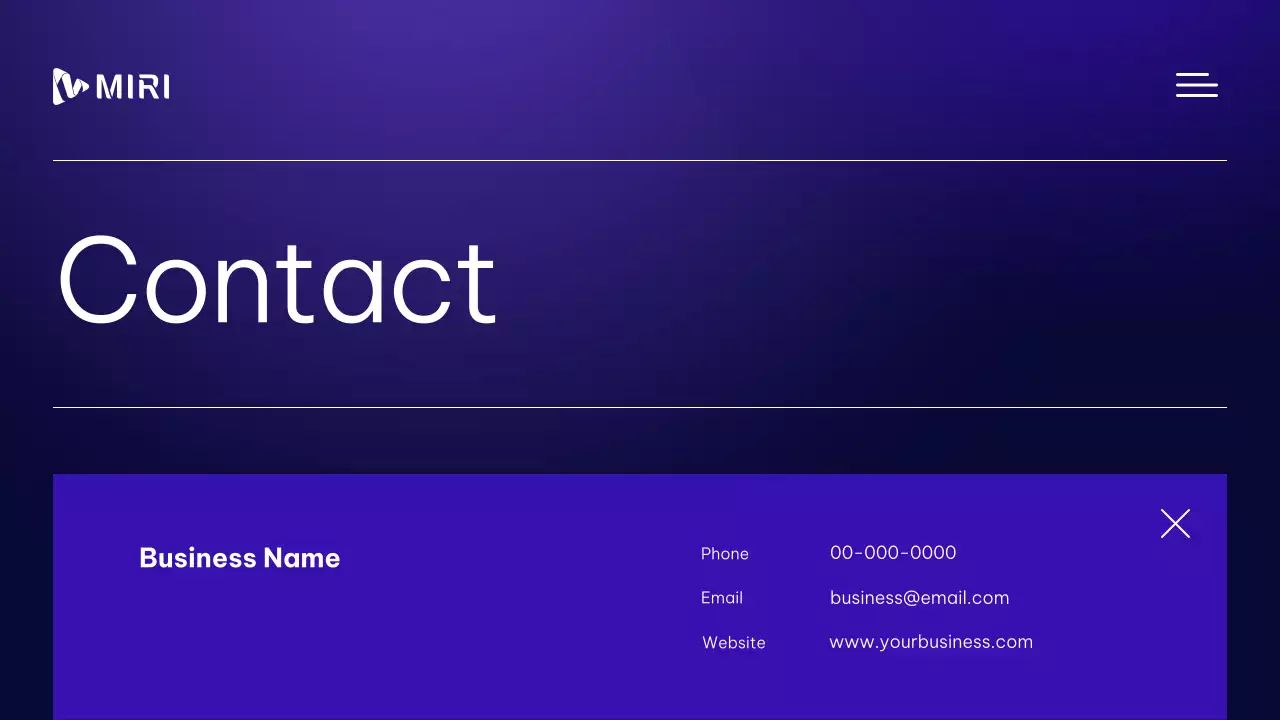 보라색과 흰색의 모던한 전문 비즈니스 프로필 자료