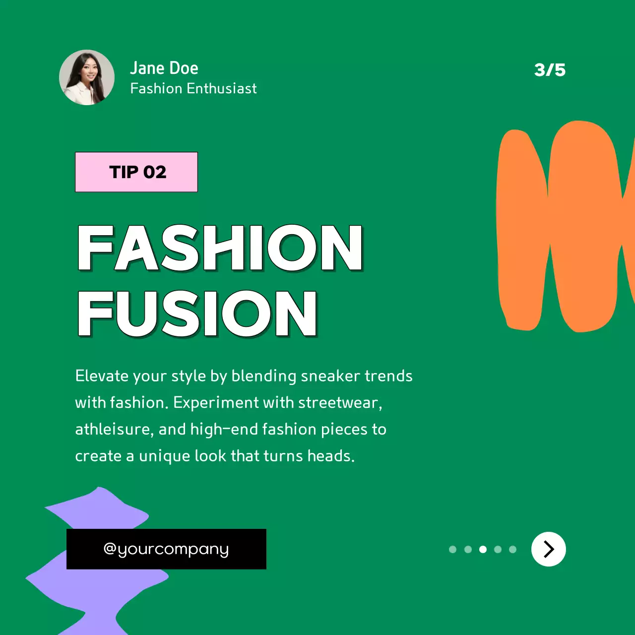 Purple Modern Sneaker Guide Social Media Post