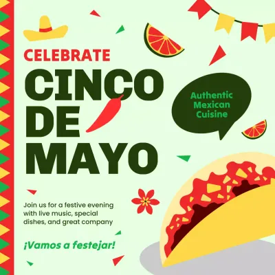 Red Cultural Festival Promotion Social Media Post