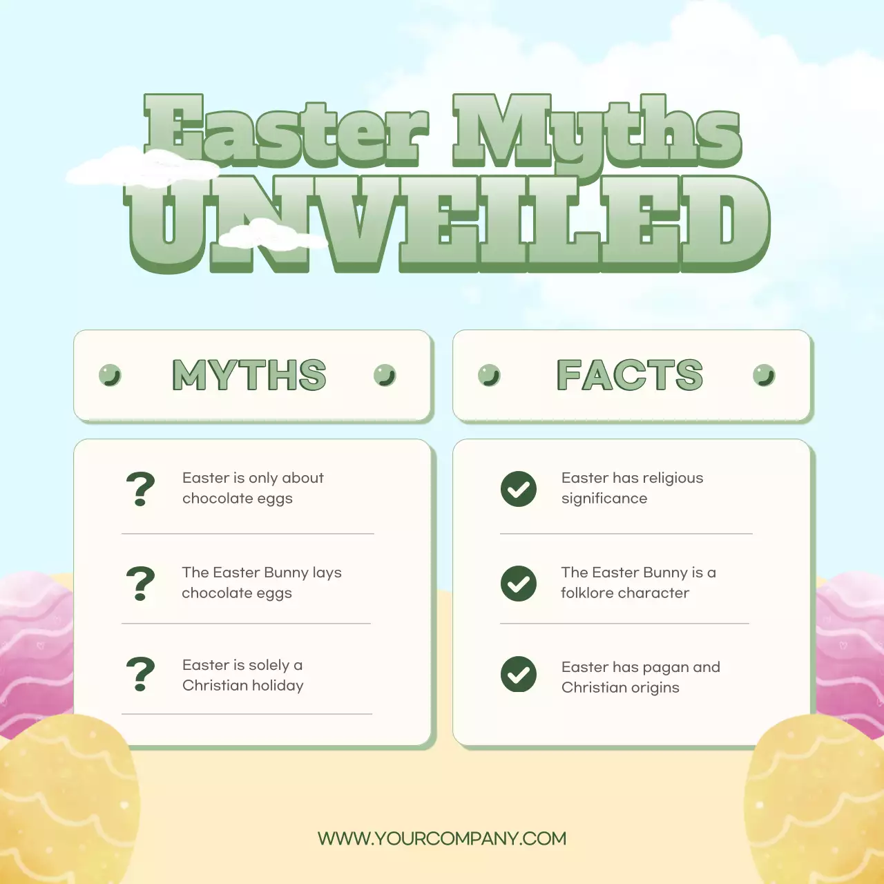 Green Simple Easter Guide Social Media Post
