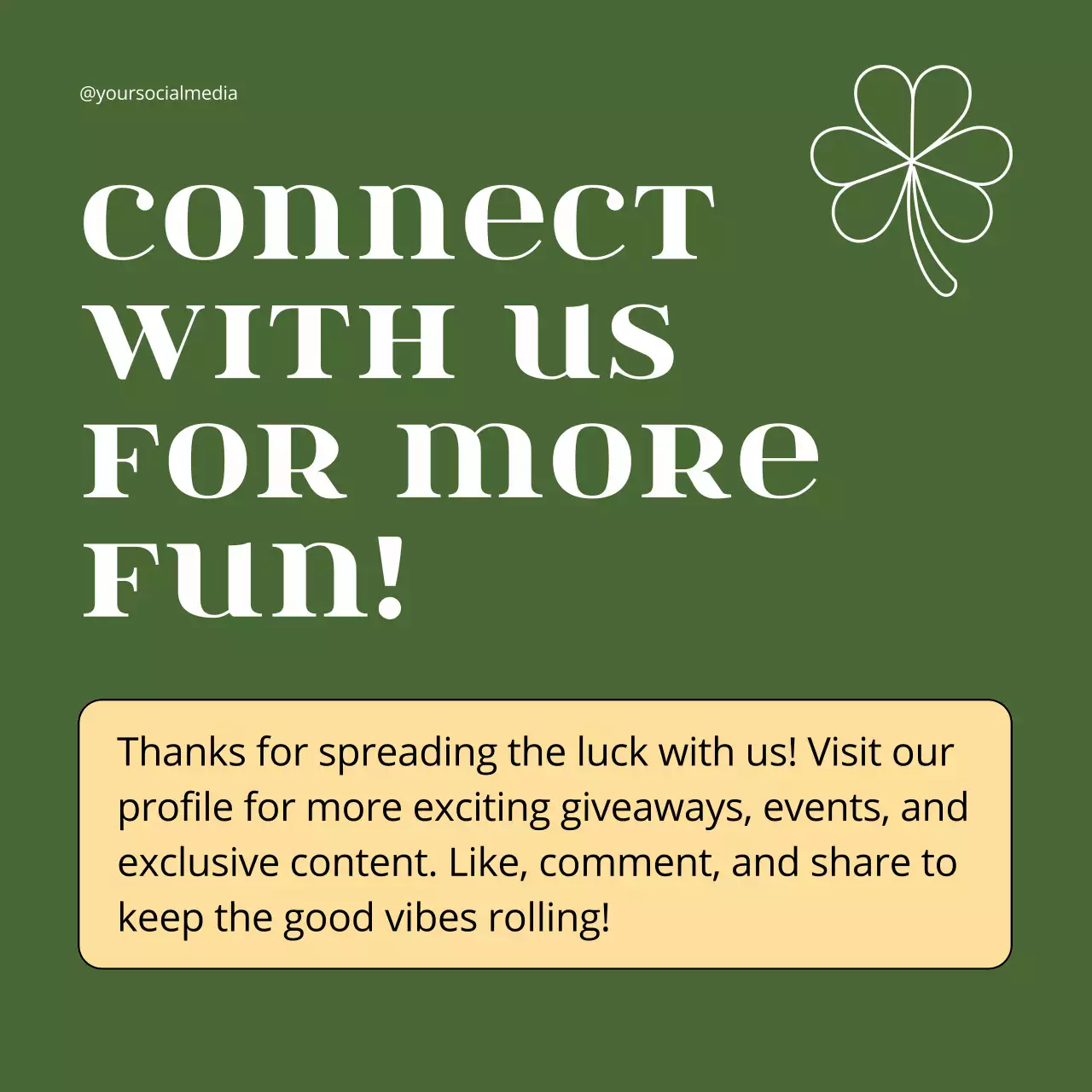 Green Comic Voucher Promotion Social Media Post