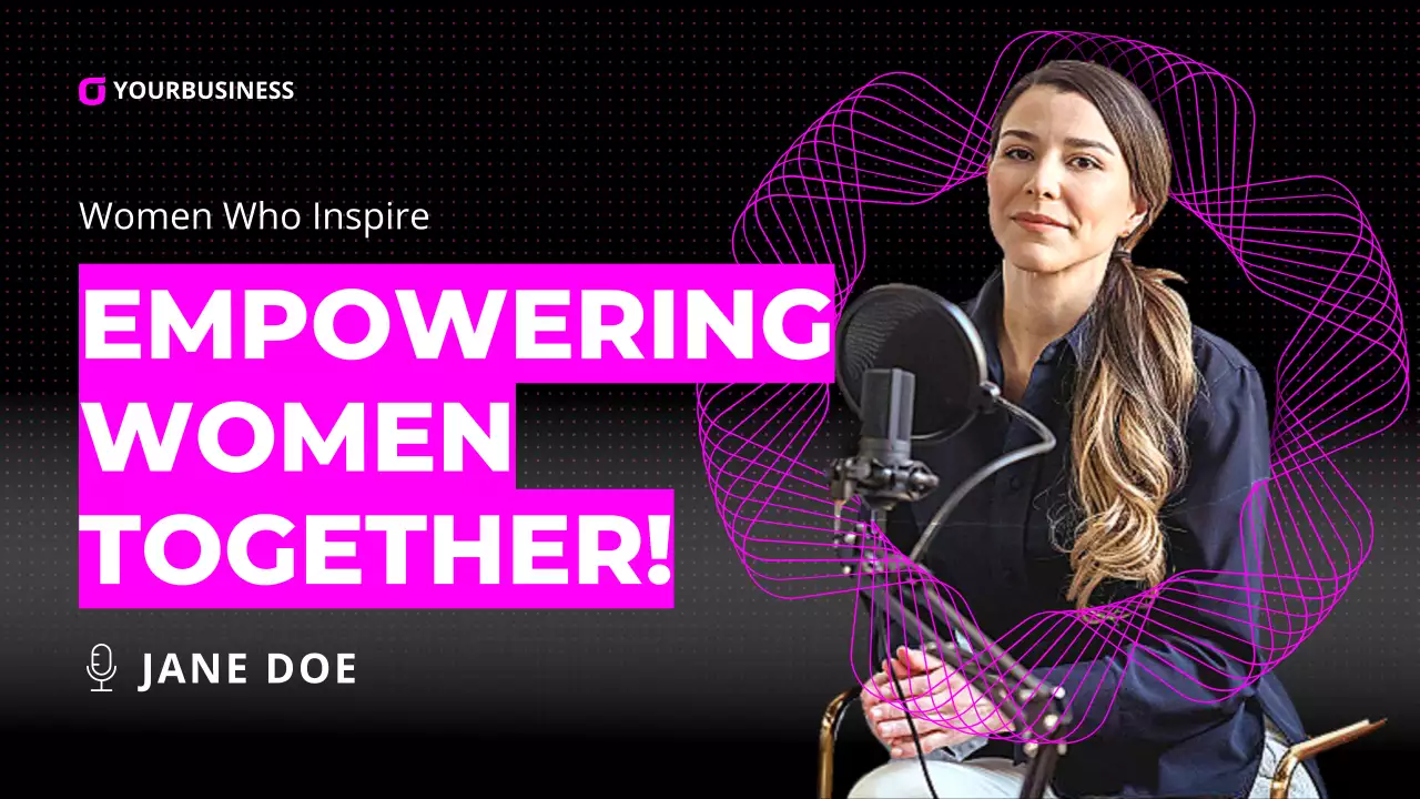 Pink Modern Empowerment Promotion YouTube Thumbnail