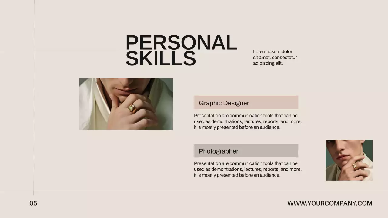 Beige Modern Portfolio Advertisement Presentation