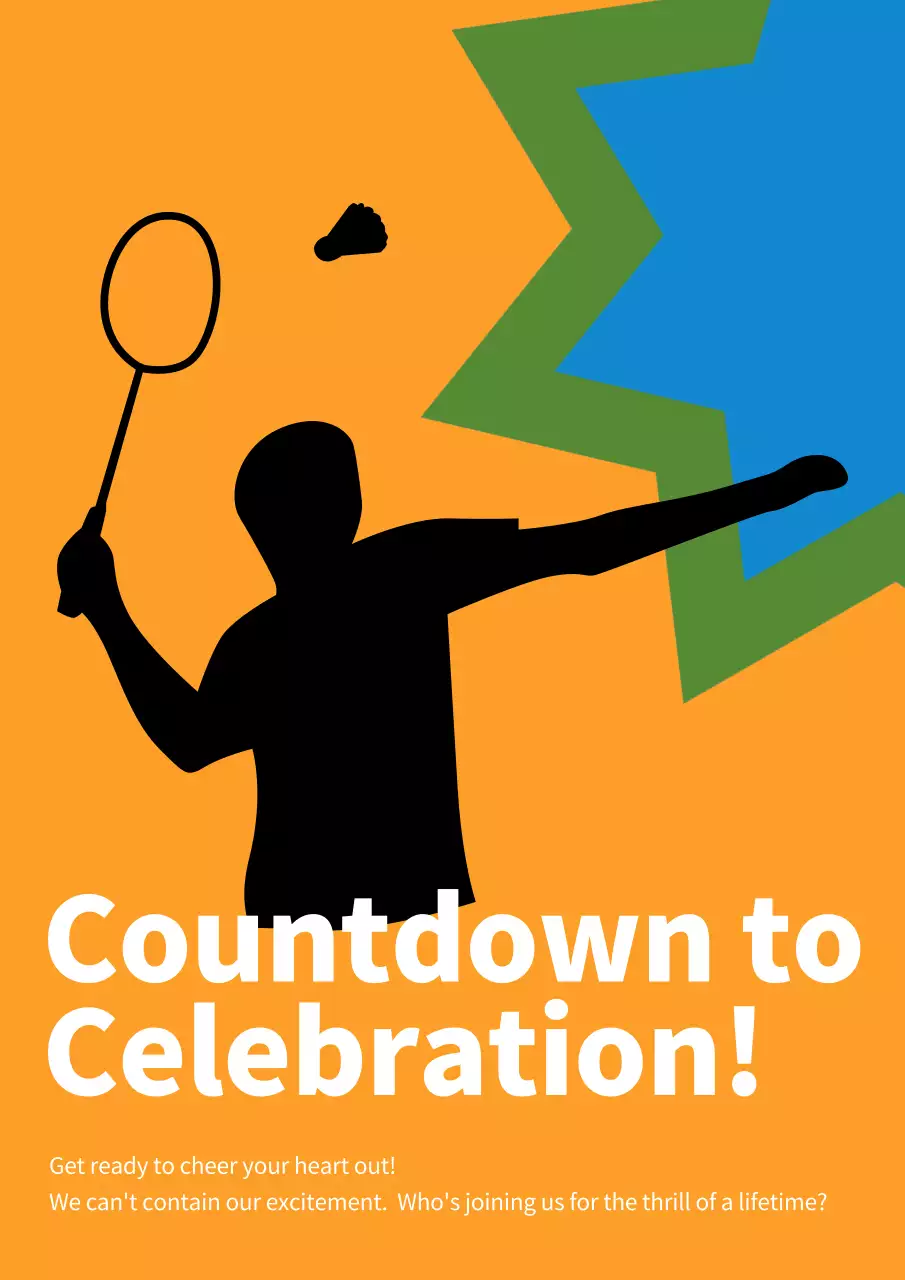 Blue and orange modern convention award promotion template