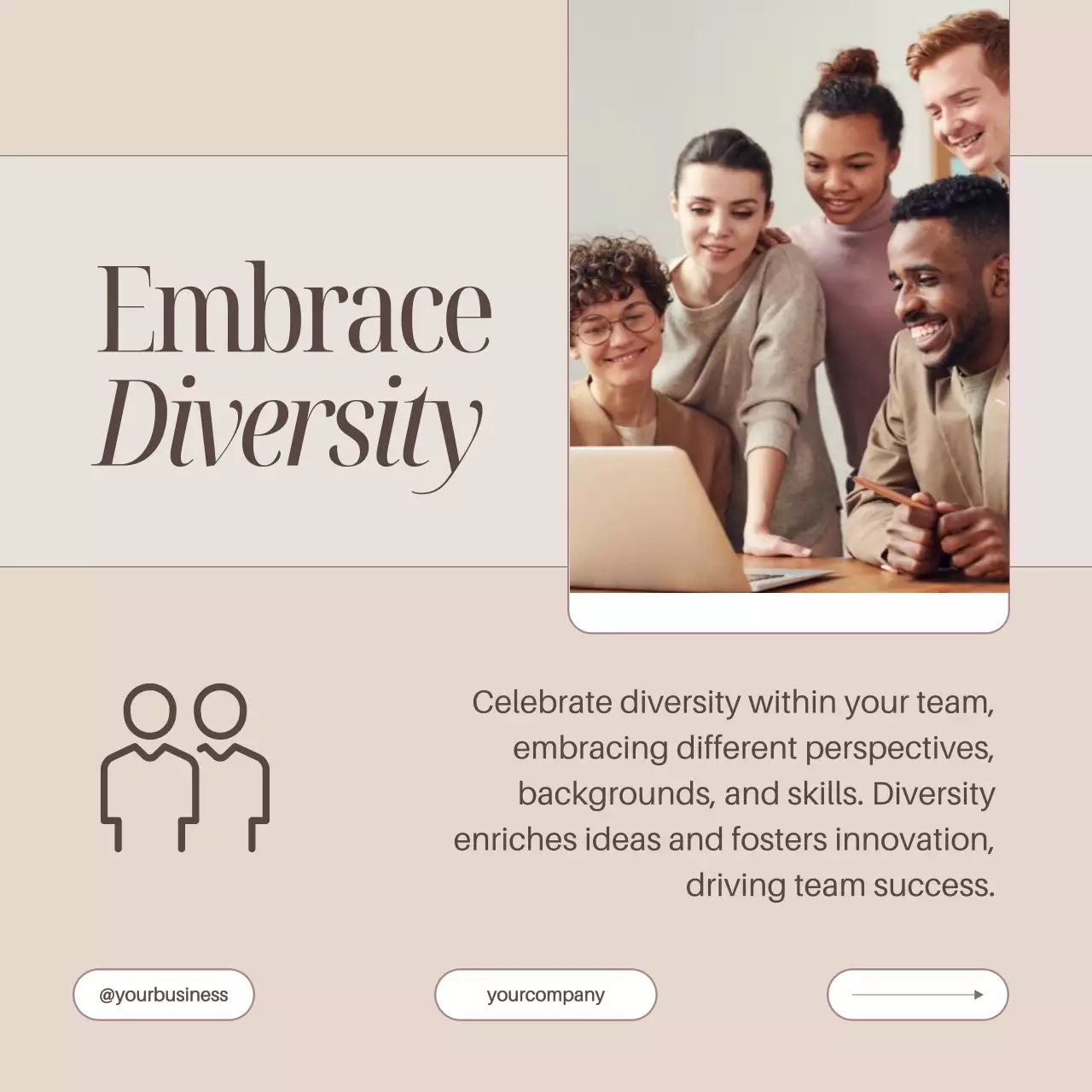 Beige Professional Teamwork Guide Social Media Post