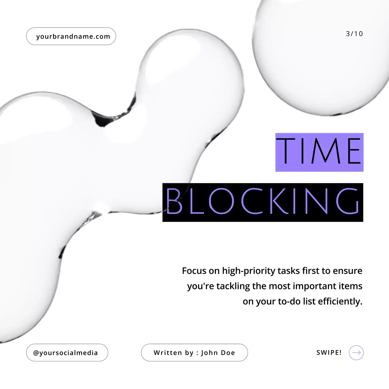 White Modern Productivity Guide Social Media Post