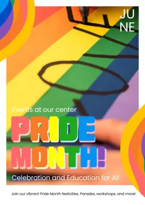 Rainbow Trendy Pride Announcement Poster