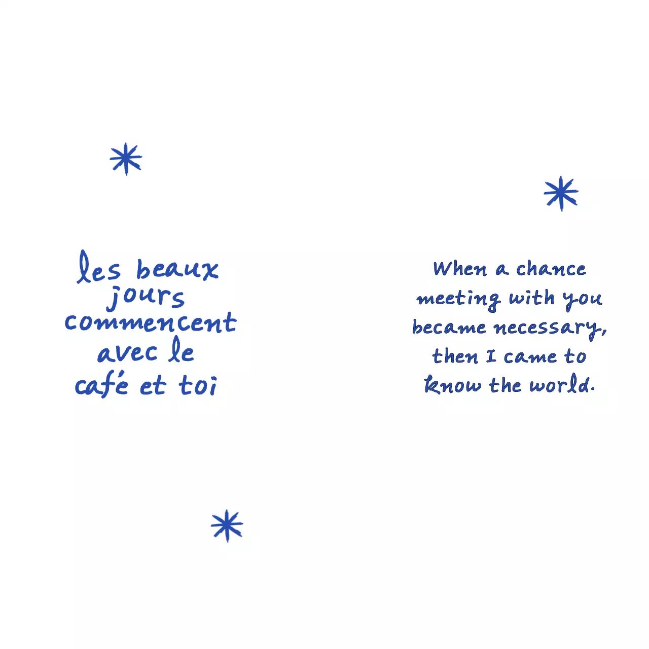 필기체 텍스트와 손그림이 있는 빈티지한 느낌의 굿즈