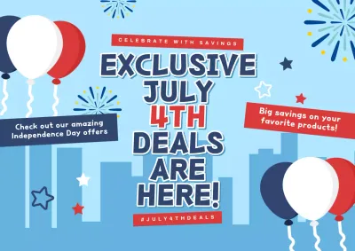 Blue Trendy Independence Day Promotion Poster