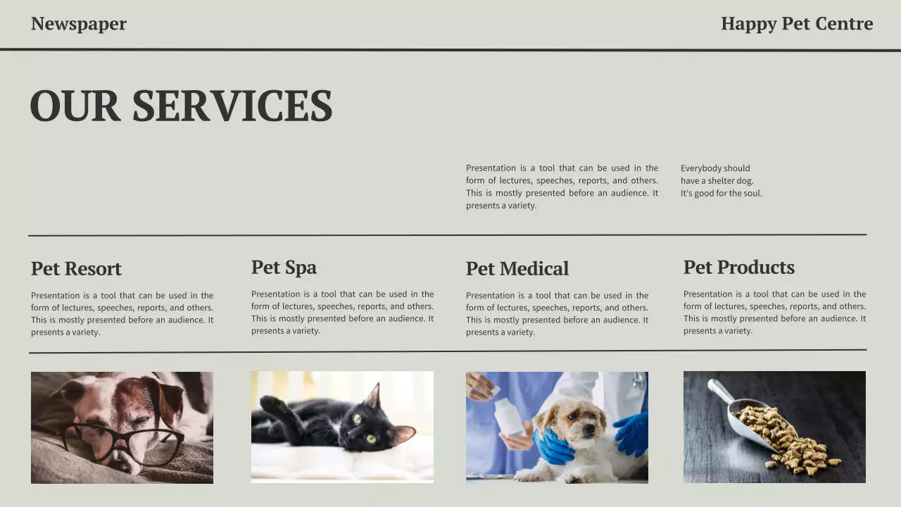 Beige Classic Pet News Presentation