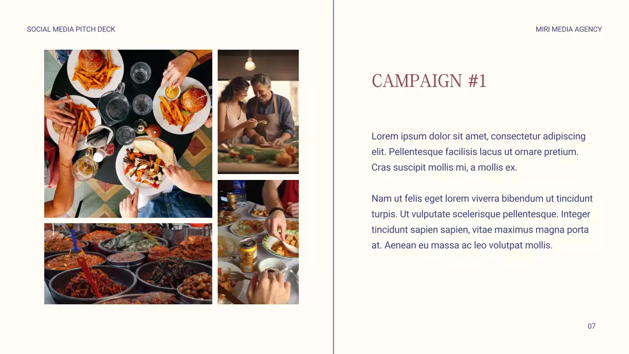 베이지 및 블루 심플 마케팅 보고서 전략