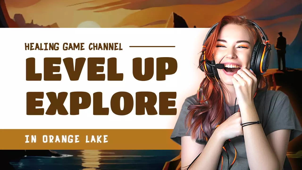 Orange Aesthetic Game Promotion YouTube Thumbnail