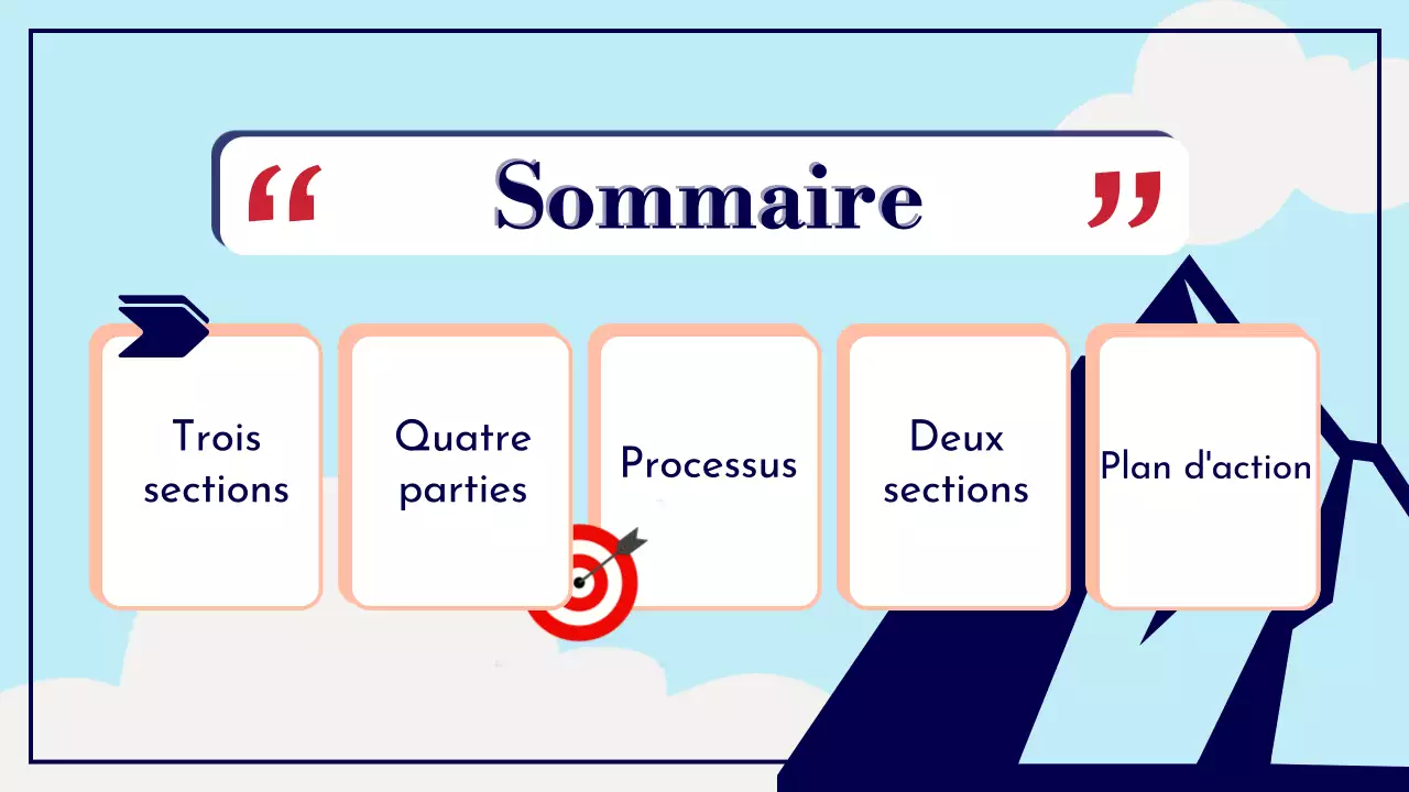 Planificateur de buts et d'objectifs à la mode bleu marine et bleu ciel
