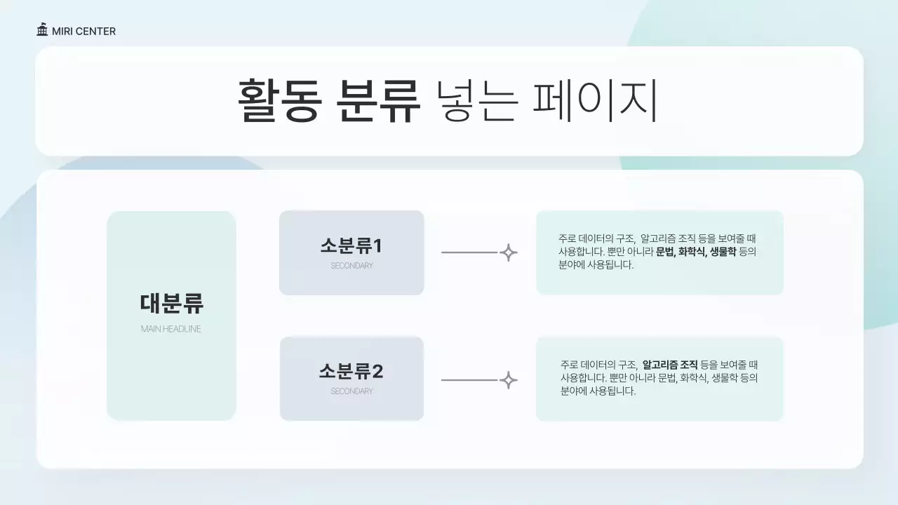 초록색과 파랑의 심플한 NGO단체 발표자료