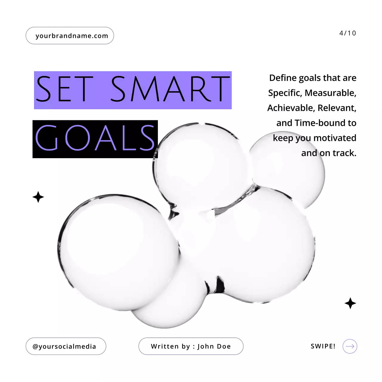 White Modern Productivity Guide Social Media Post