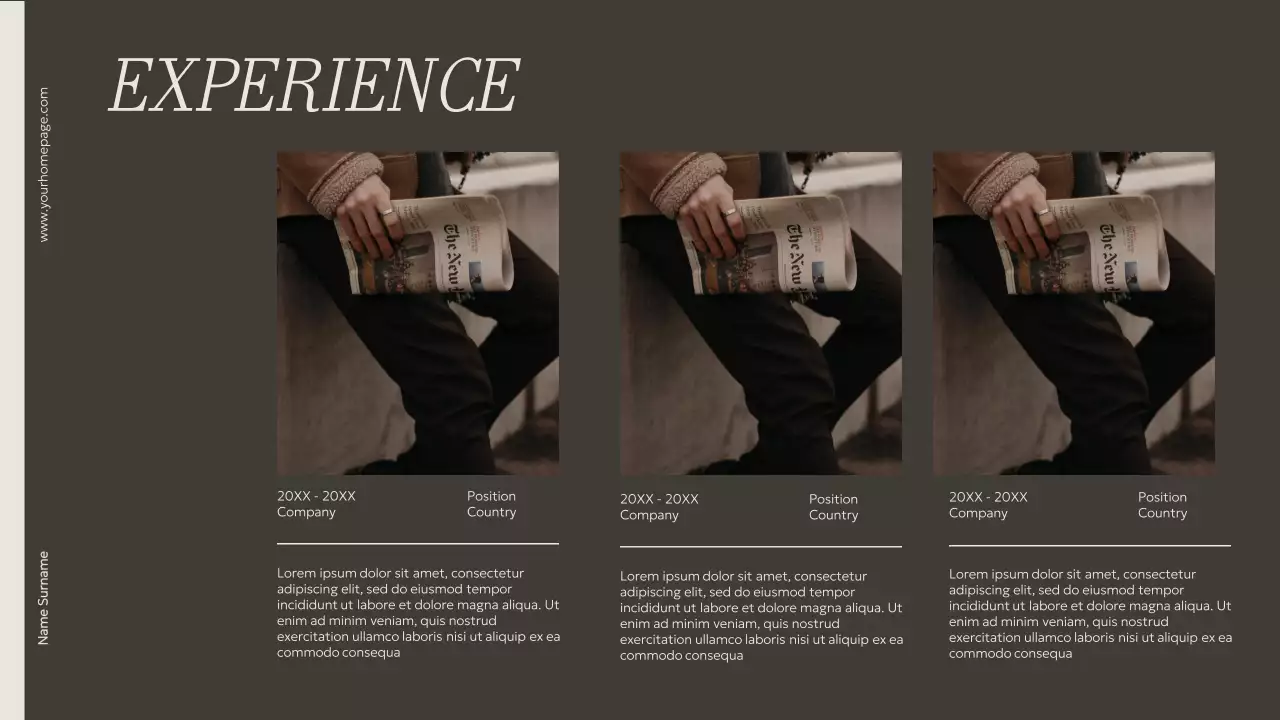 Beige Minimal Portfolio Resume Presentation