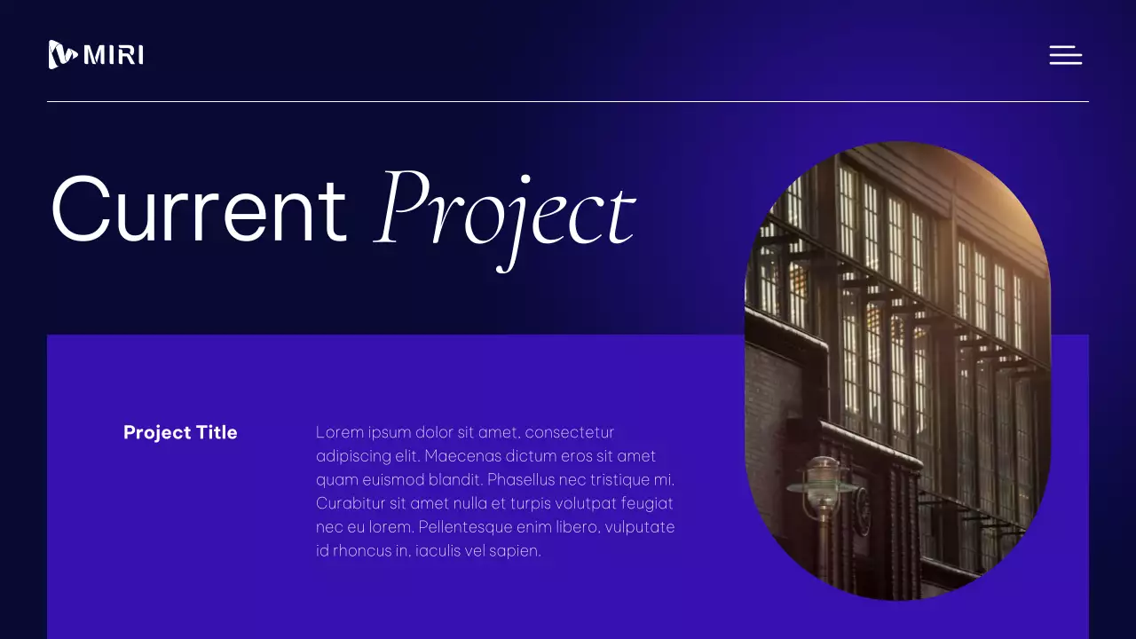 보라색과 흰색의 모던한 전문 비즈니스 프로필 자료