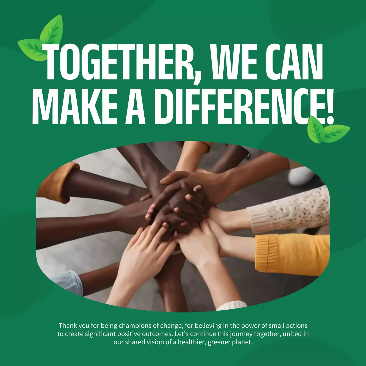 Green Minimal Earth Day Announcement Social Media Post