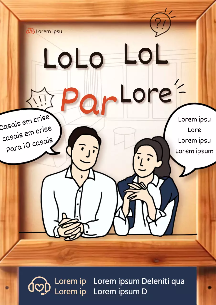 Convite simples para aconselhamento de casais com fundo bege