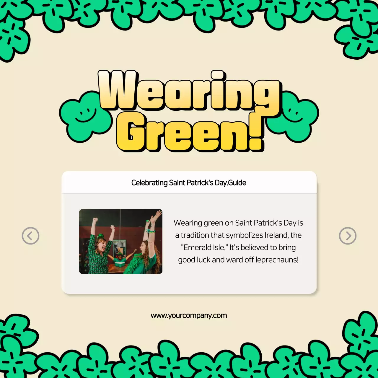 Green Retro Holiday Guide Social Media Post