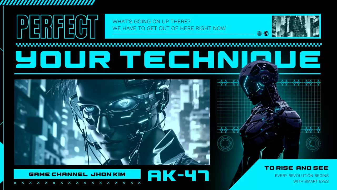 Gambar Mini YouTube Blue Cyber ​​Guide