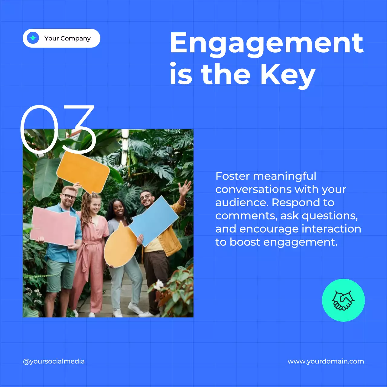 Blue Modern Marketing Guide Social Media Post