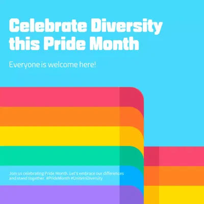 Blue Colourful Diversity Promotion Social Media Post