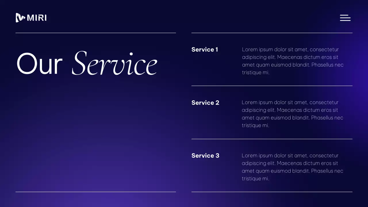 보라색과 흰색의 모던한 전문 비즈니스 프로필 자료