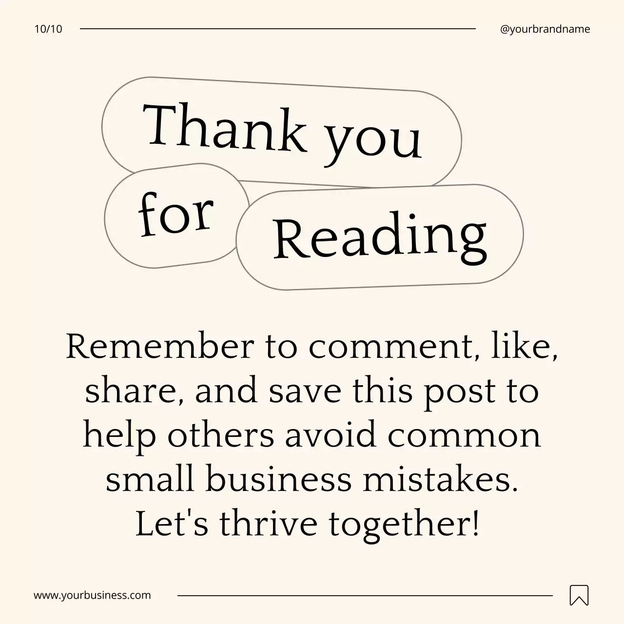 Beige Minimal Business Guide Social Media Post