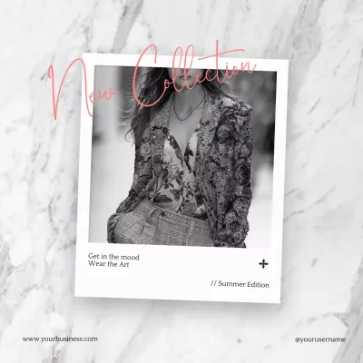 Grey Trendy Fashion Promotion Social Media Post