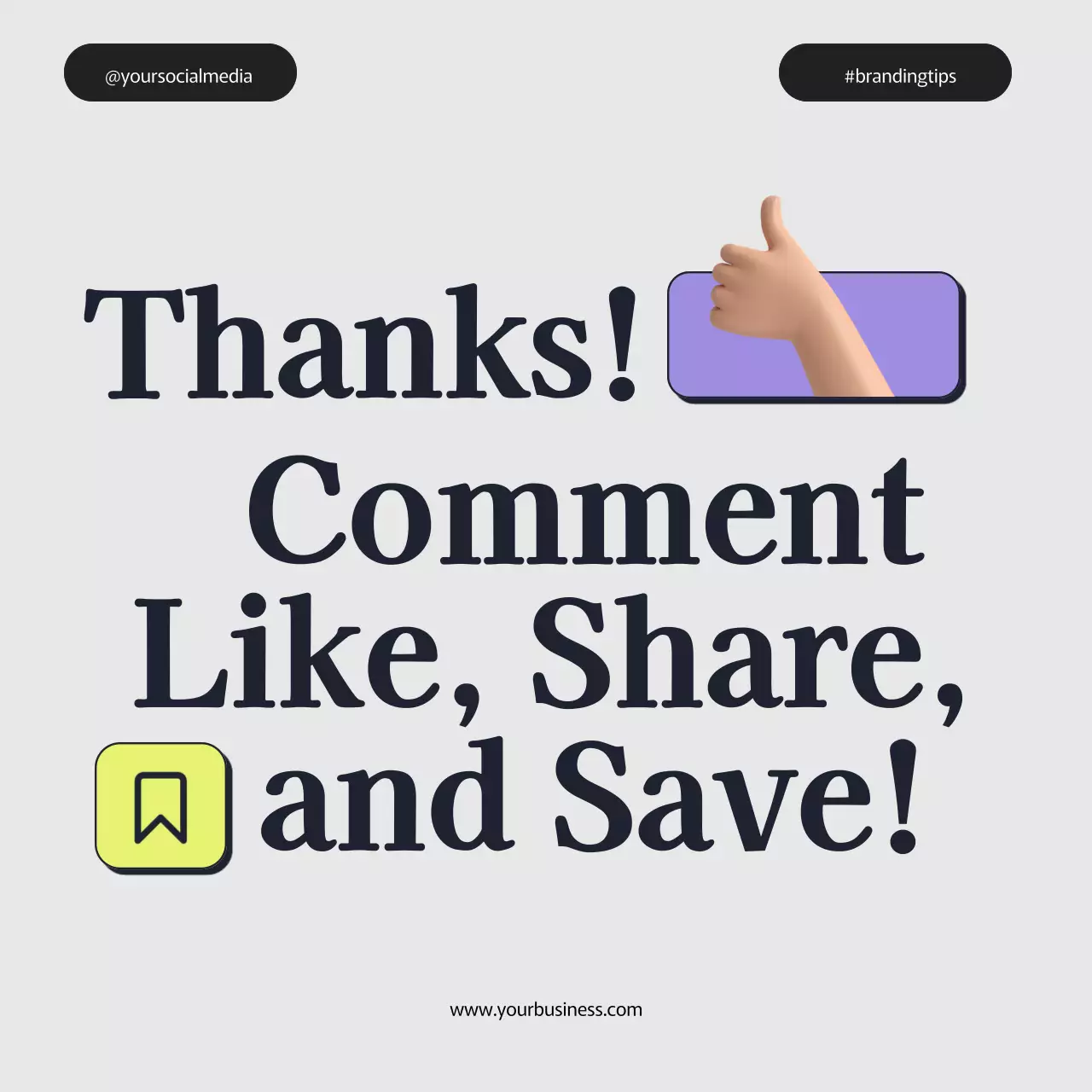 Yellow Professional Branding Guide Social Media Post