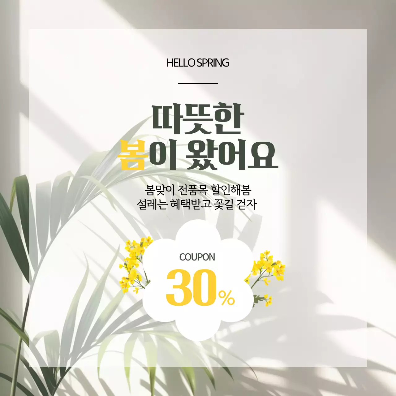 따뜻한 봄이 왔어요