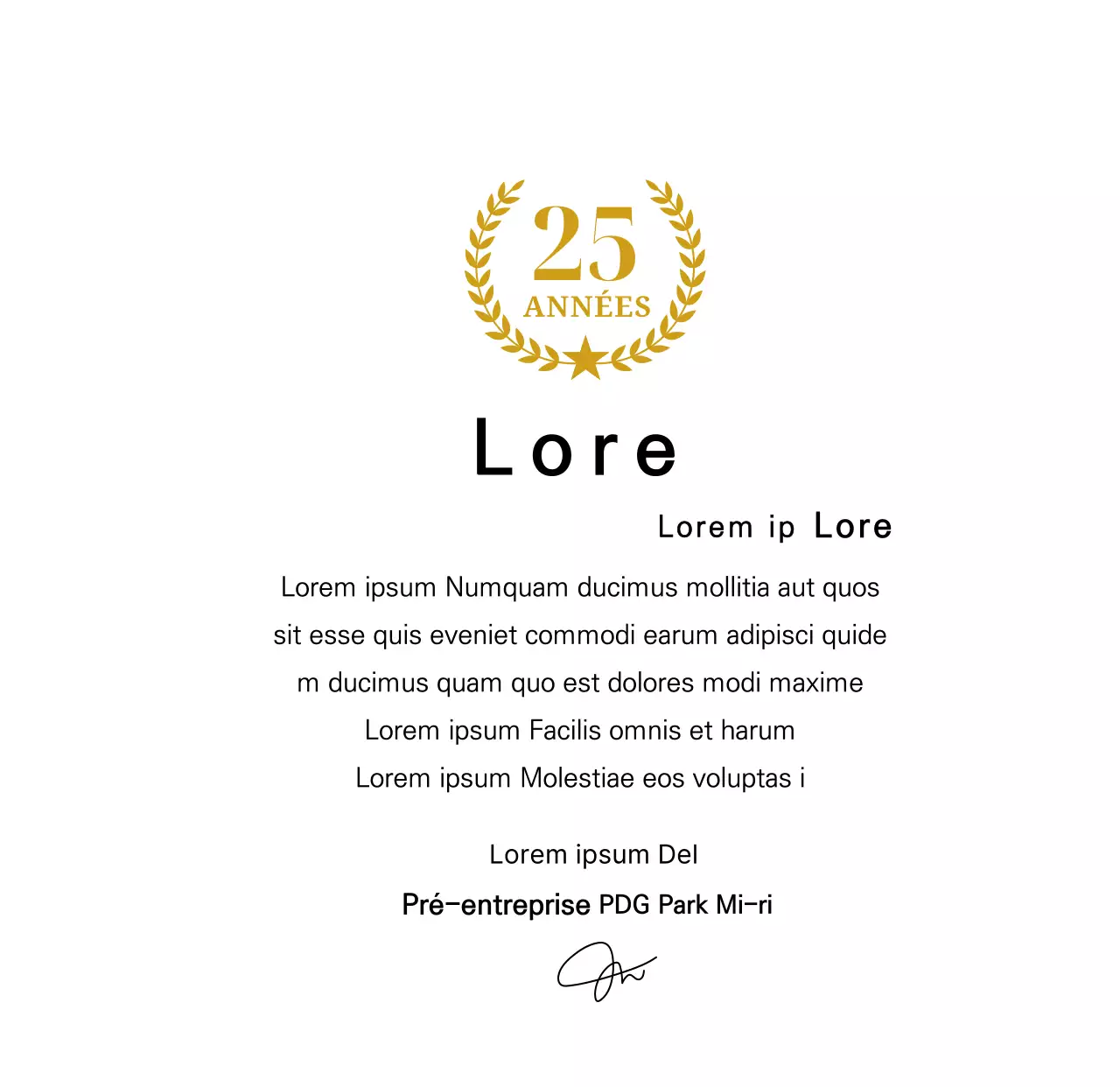 Plaque de longévité avec lauriers et étoiles en or