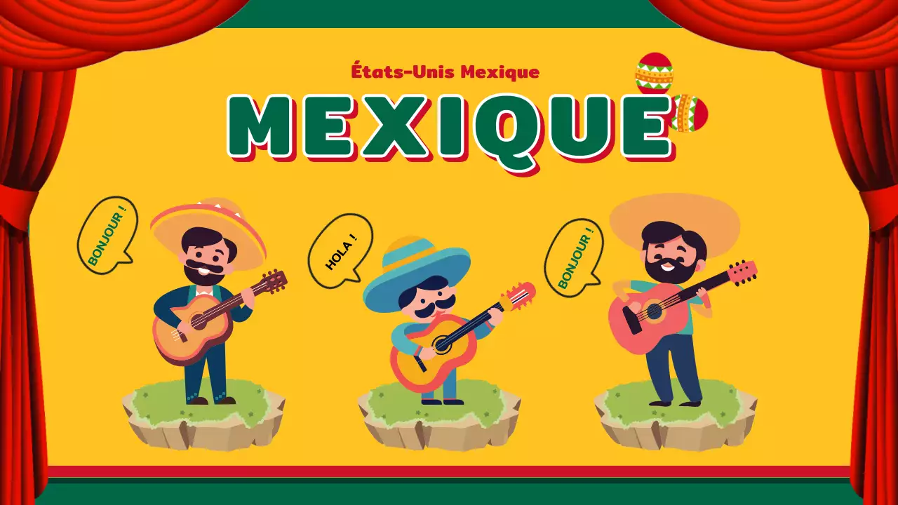 Kitsch jaune et rouge Introduction au Mexique