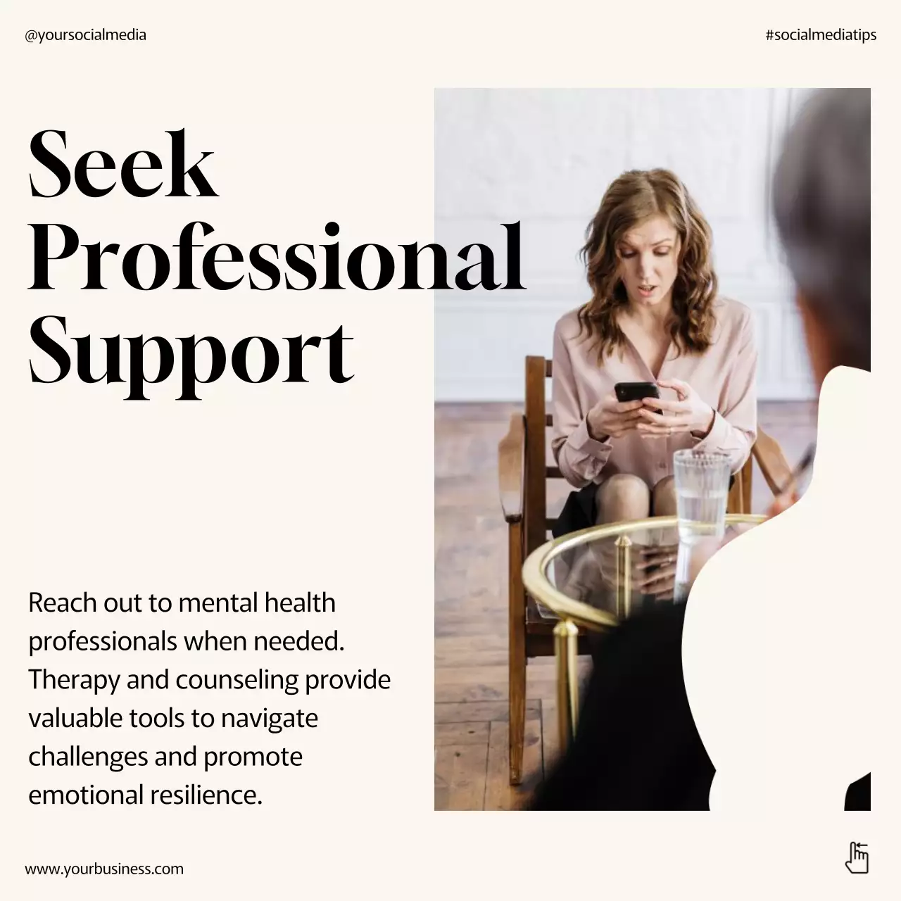 Beige Minimal Wellness Guide Social Media Post