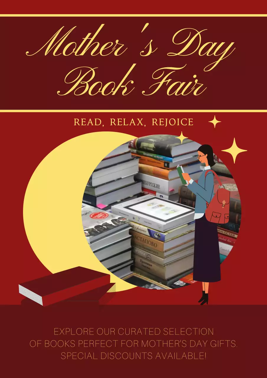 Red Elegant Book Event Poster