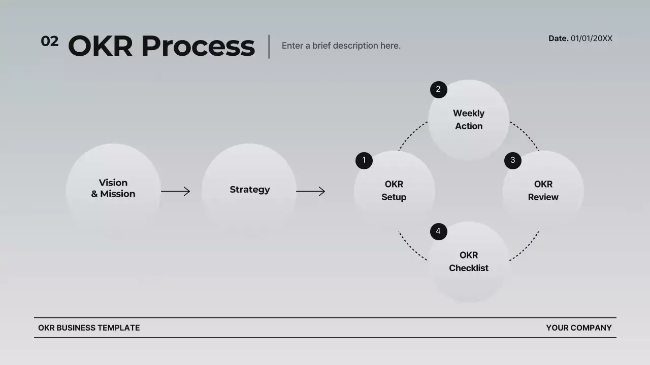 회색 모던 비즈니스 템플릿 프레젠테이션