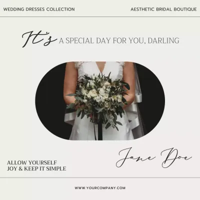 White Elegant Wedding Promotion Social Media Post