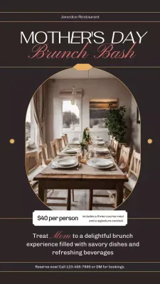 Postagem de promoção do Black Elegant Brunch no Instagram