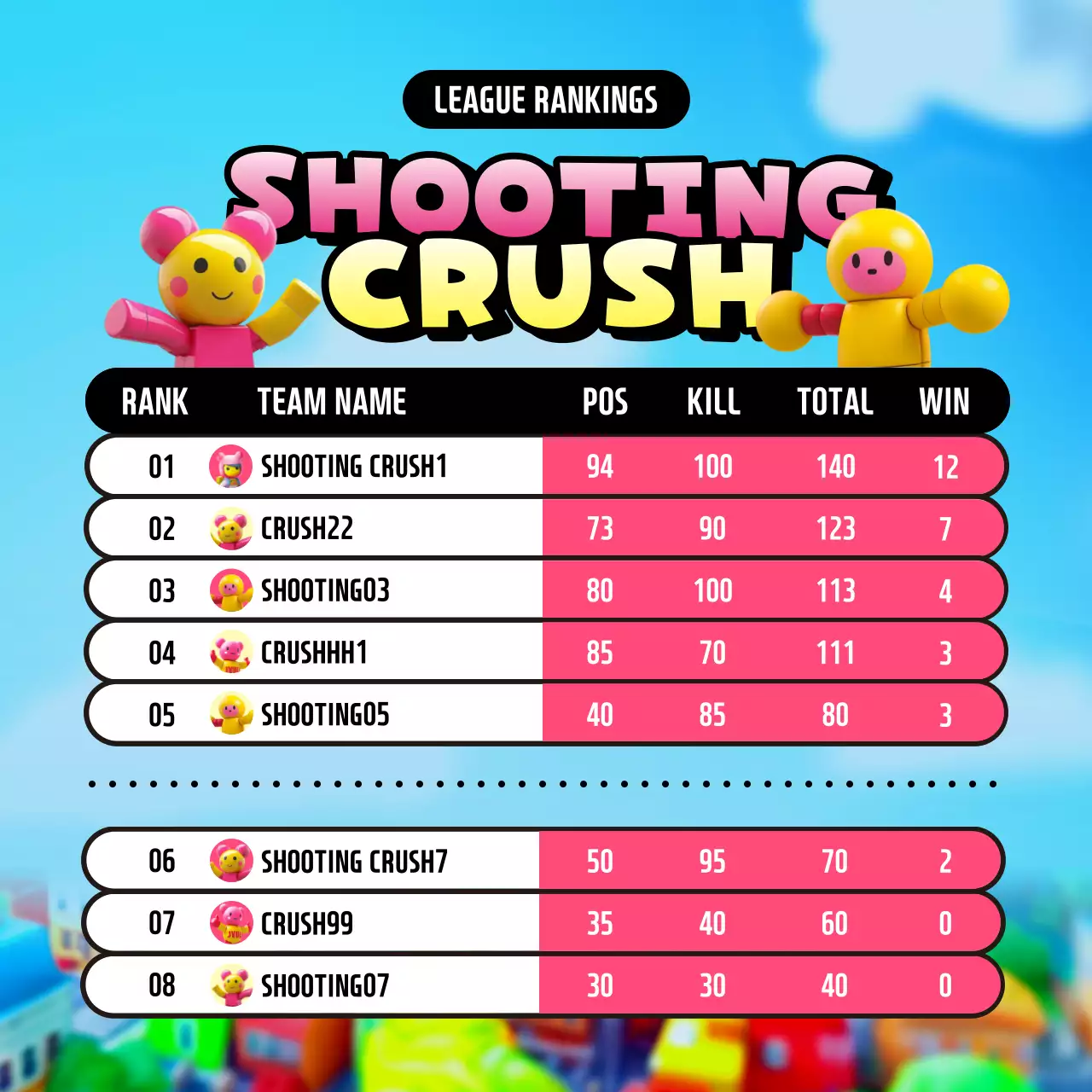 Blue Playful Game Ranking Document Social Media Post