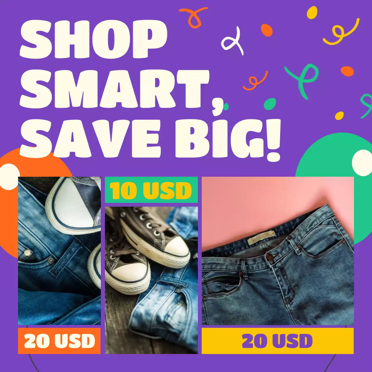 Colorful Trendy Sale Promotion Social Media Post