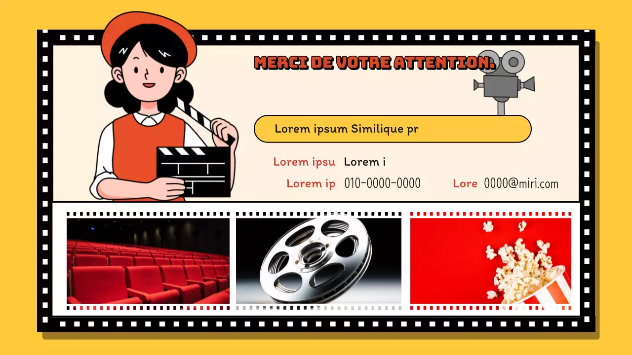 Proposition de planification d'un canal vidéo rétro bleu et jaune